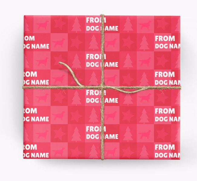 Personalised Square Tile Christmas Wrapping Paper from your {breedFullName}
